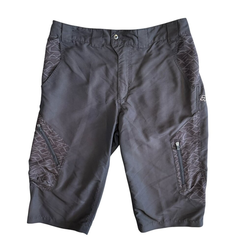 Fox Racing Shorts Mens 34 Long Peddle Pusher Riding Cycling Cargo Black